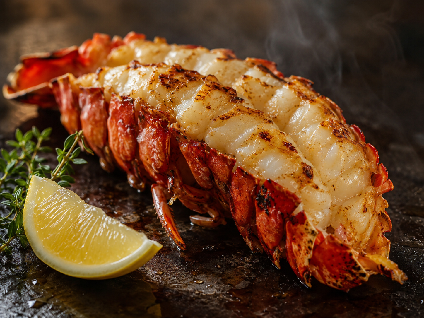 Grilled lobster tail